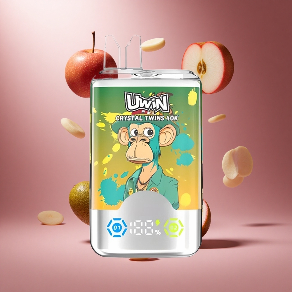 UWIN Crystal Twins 40000 Puffs Epicresznye Sárgabarack Passiógyümölcs Guava Két Alma hungary vape wholesale