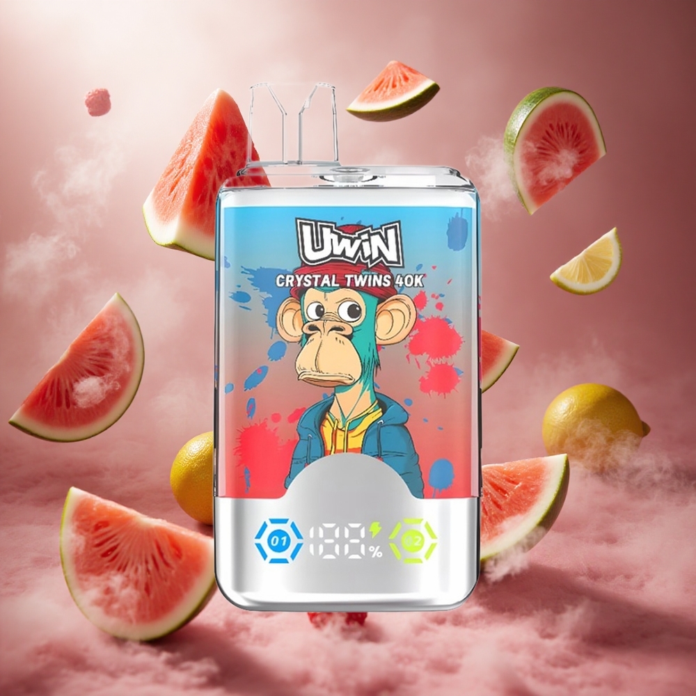 UWIN Crystal Twins 40000 Puffs Földi eper görögdinnye citrom lime hungary vape wholesale