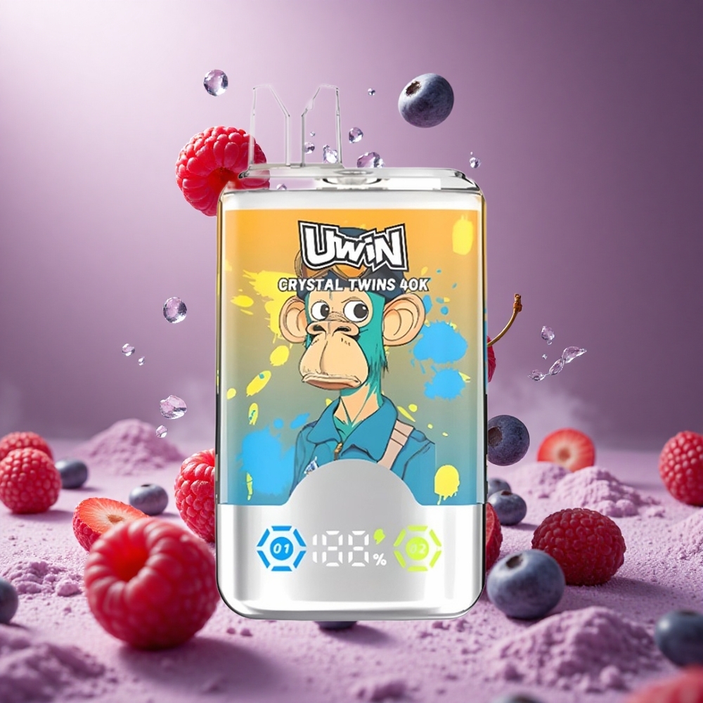 UWIN Crystal Twins 40000 Puffs Áfonya Málna Cseresznye Jég 32ml E-liquid hungary vape wholesale