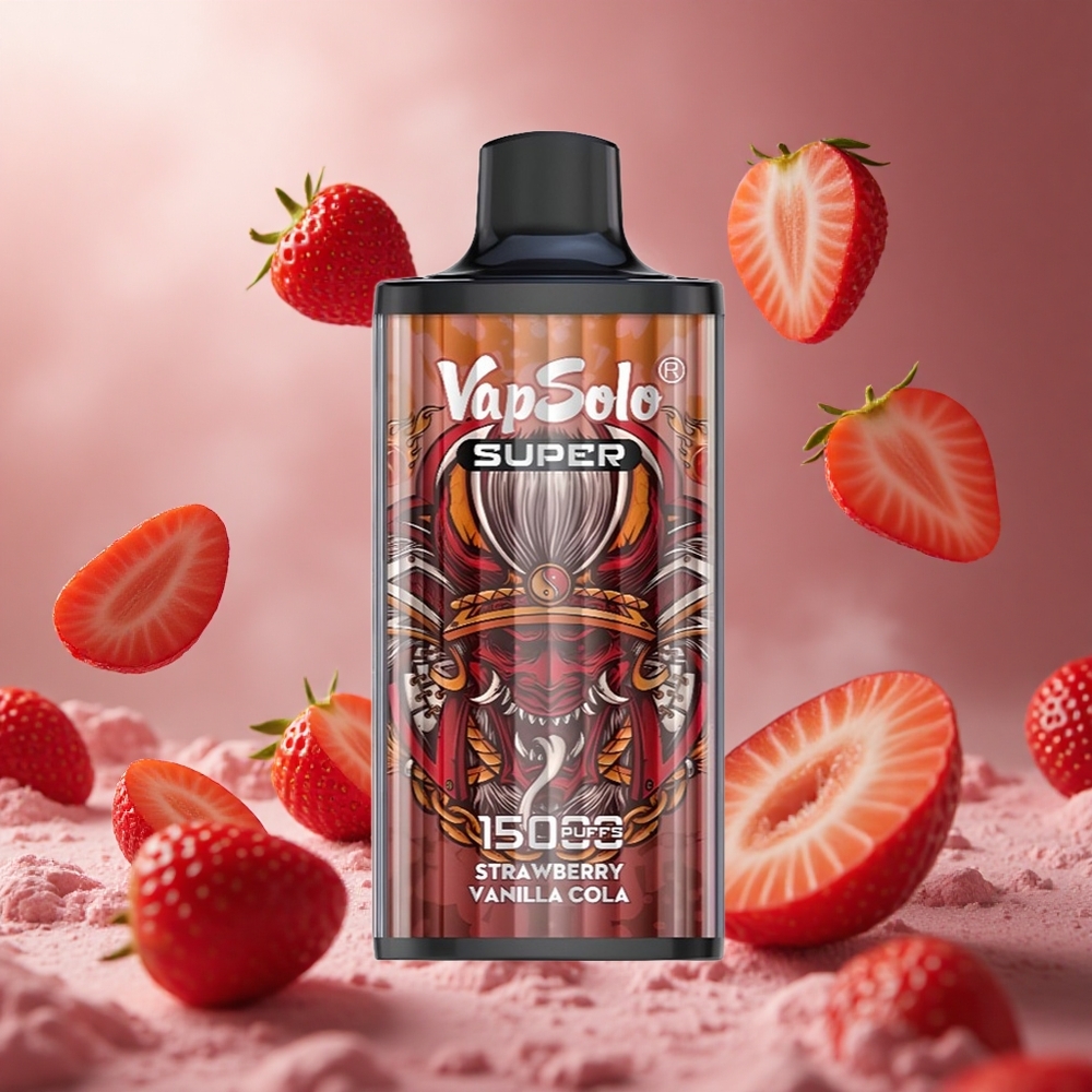 Vapsolo Super 15000 Puffs E-Cigitettán Erdbeer Vanília Kóla 40ml hungary vape wholesale