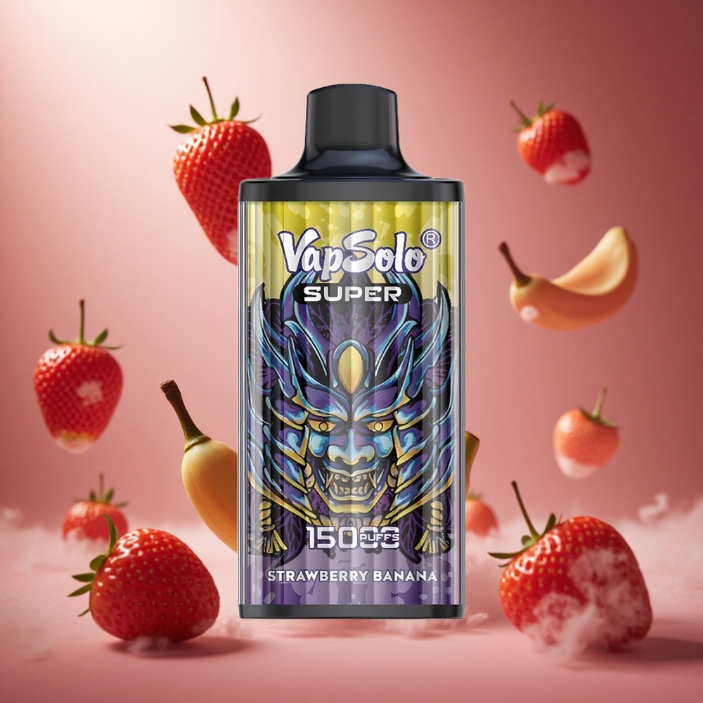 Vapsolo Super 15000 Puffs Egszer használatos e-cigaretta Eper-Banan 40ml hungary vape wholesale