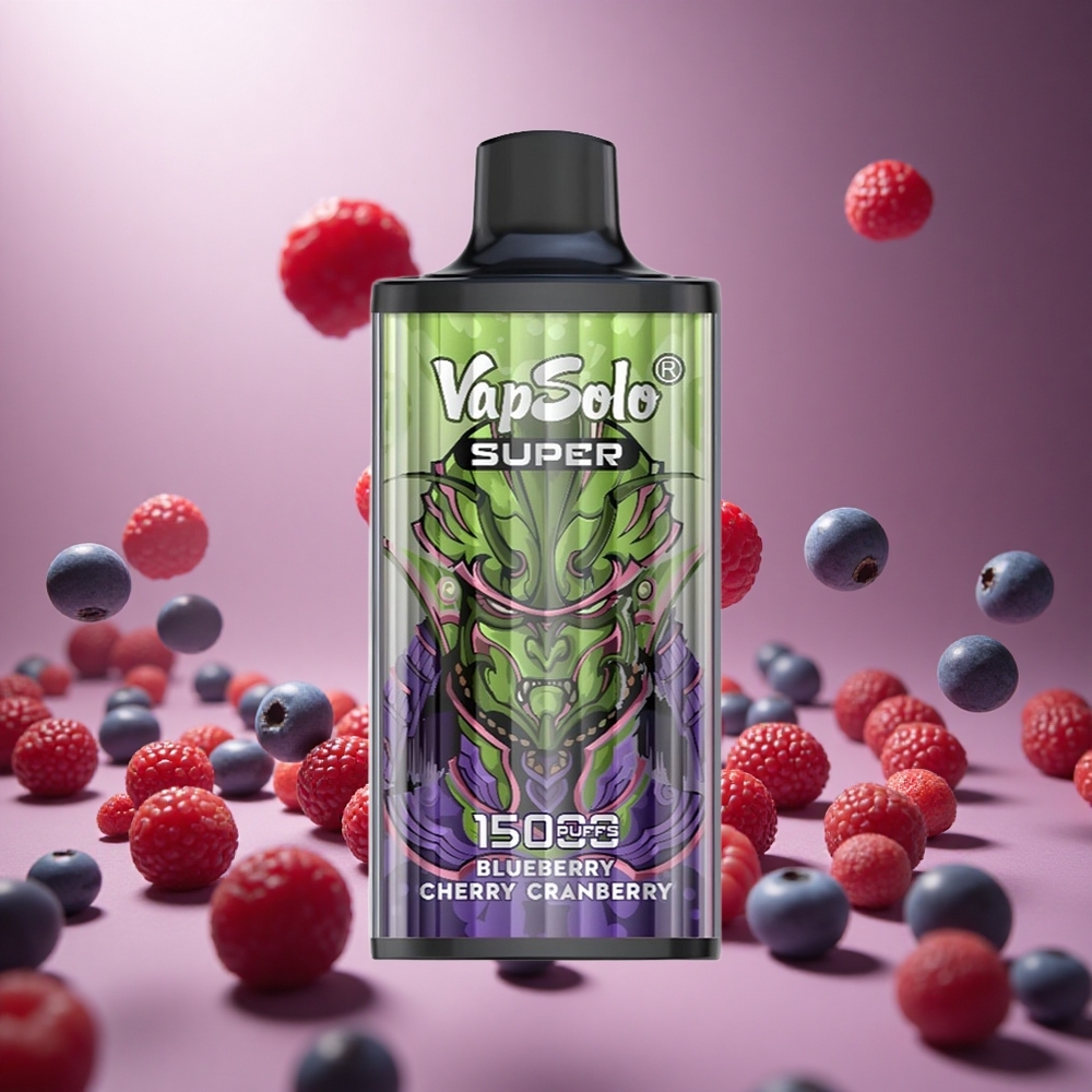 Vapsolo Super 15000 Puffs Áfonya-Cseresznye-Vácráfonya 40ml hungary vape wholesale