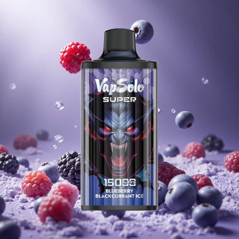 Vapsolo Super 15000 Puffs Áfonya Feketeribizli Fagylalt 40ml hungary vape wholesale