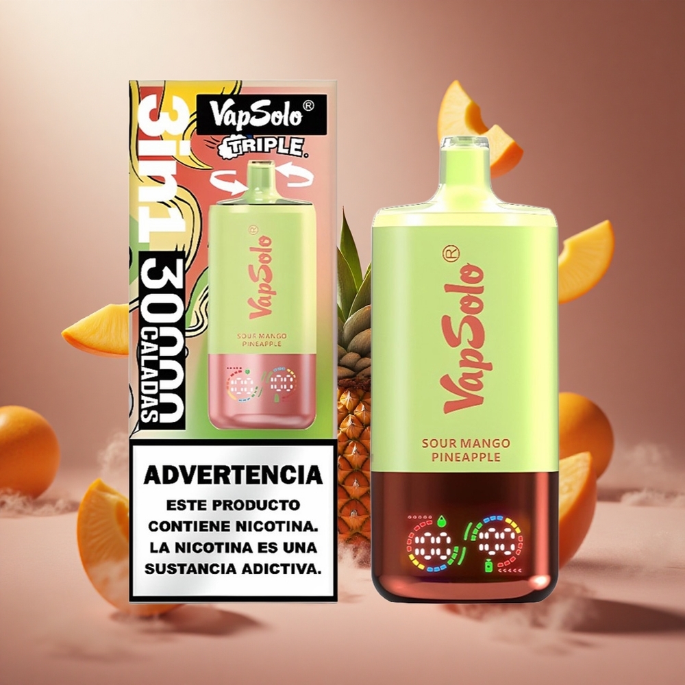 VapSolo Triple 30000 Puffs Savanyú Manga Ananász hungary vape wholesale