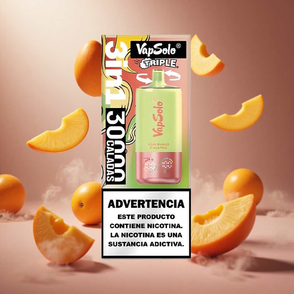 VapSolo Triple 30000 Puffs Savanyú Manga Ananász hungary vape wholesale