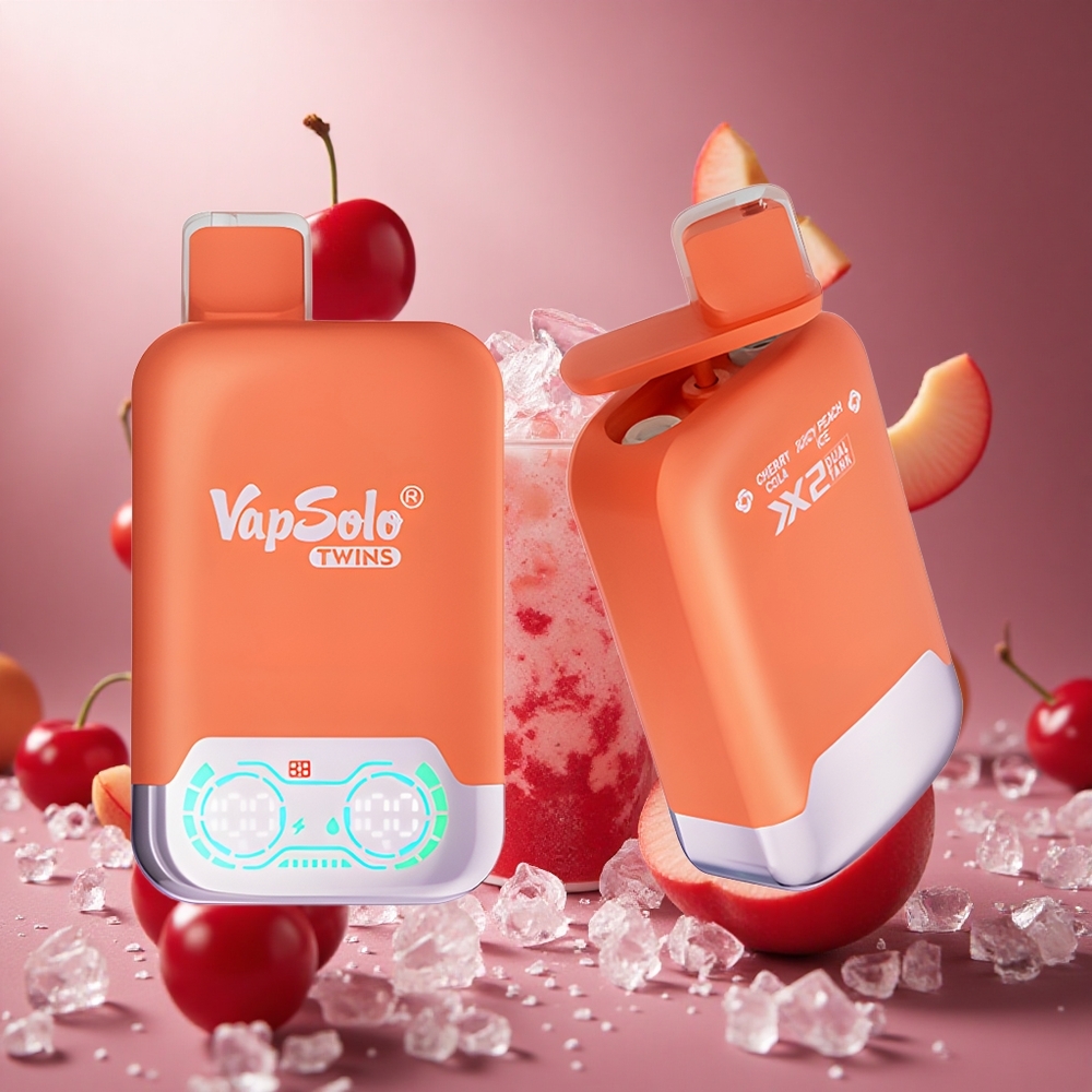 Vapsolo Twins 20000 Puffs Cseresznyes Kóla & Jégesszőlőske Hungary Vape Wholesale