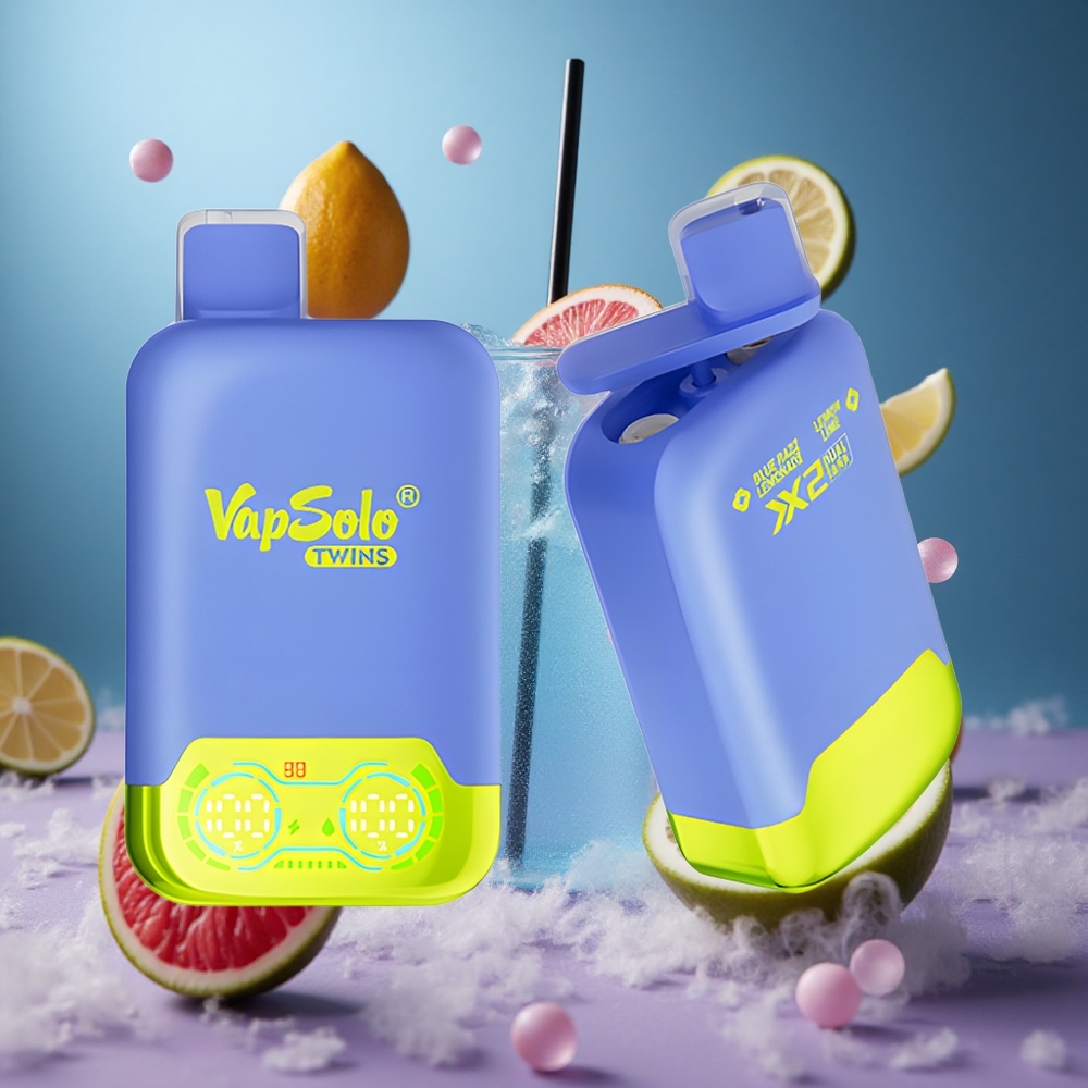 Vapsolo Twins 20000 Puffs Kék Málna Limonádé & Citrom Lime hungary vape wholesale