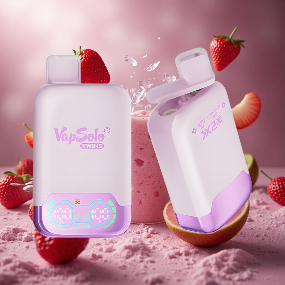 Vapsolo Twins 20000 Puffs Szőlő Jég & Eper-Kiwi hungary vape wholesale