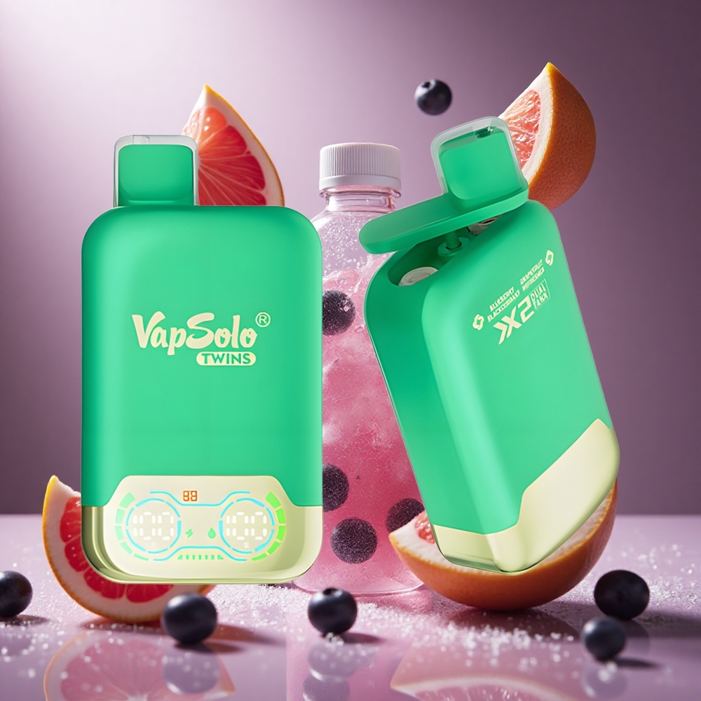 Vapsolo Twins 20000 Puffs Áfonya Ribizli & Grépfrút Frissítő hungary vape wholesale