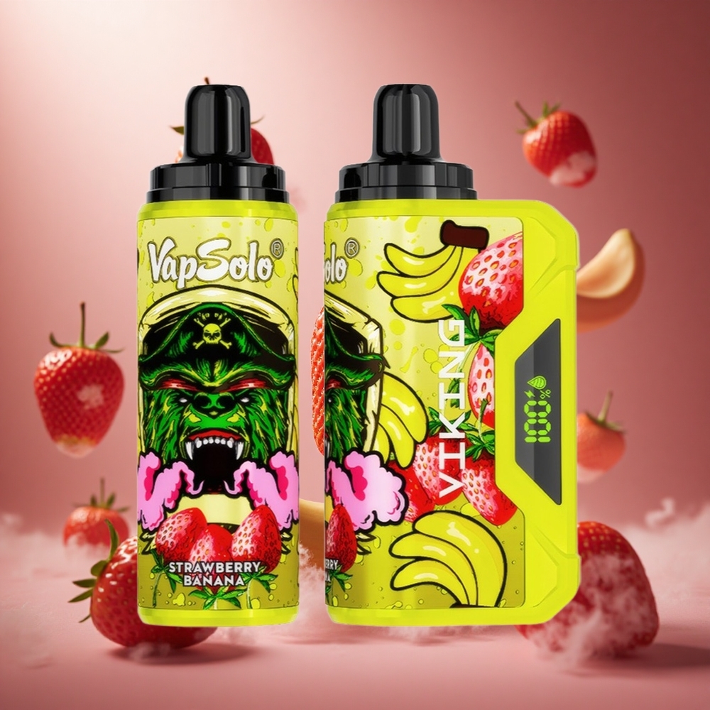 VapSolo VIKING 12000 Puffs Strawberry Banana hungary vape wholesale