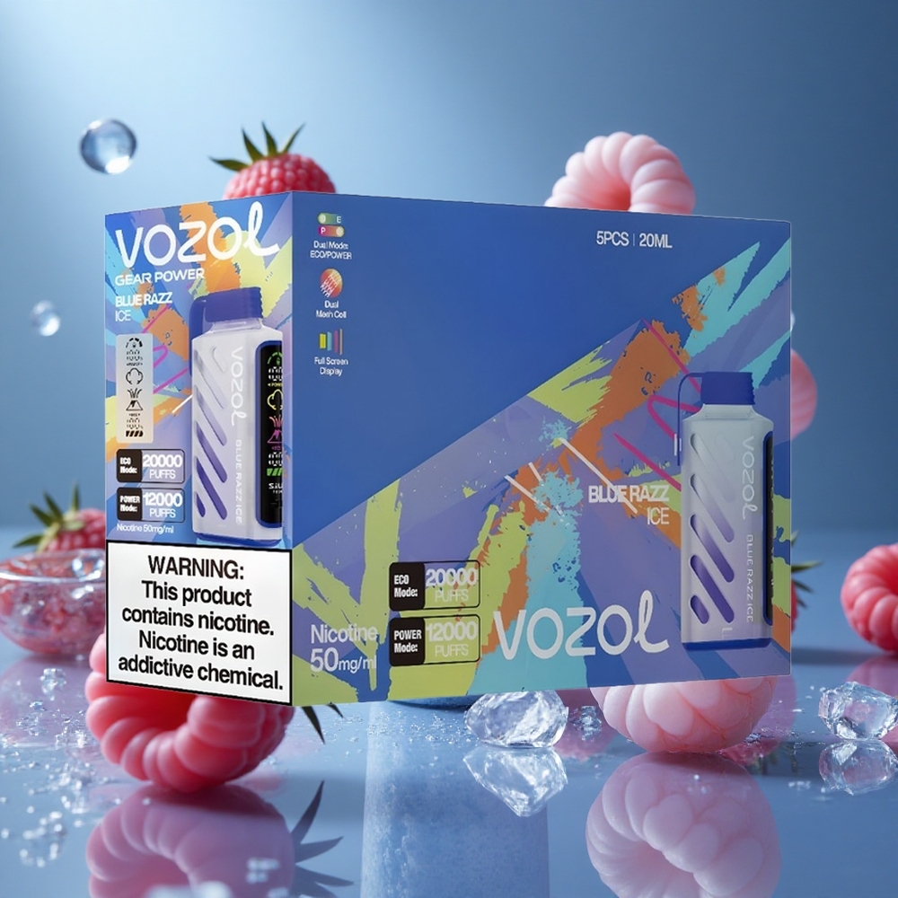 VOZOL Gear Power 20000 Puffs Keverék Kék Málna Jég hungary vape wholesale