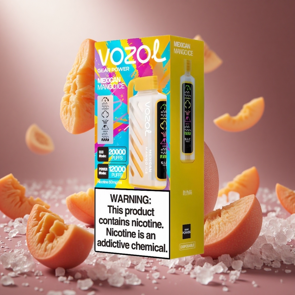 VOZOL Gear Power 20000 Puffs Mexikói Mango Jég Dual Mesh Coil hungary vape wholesale