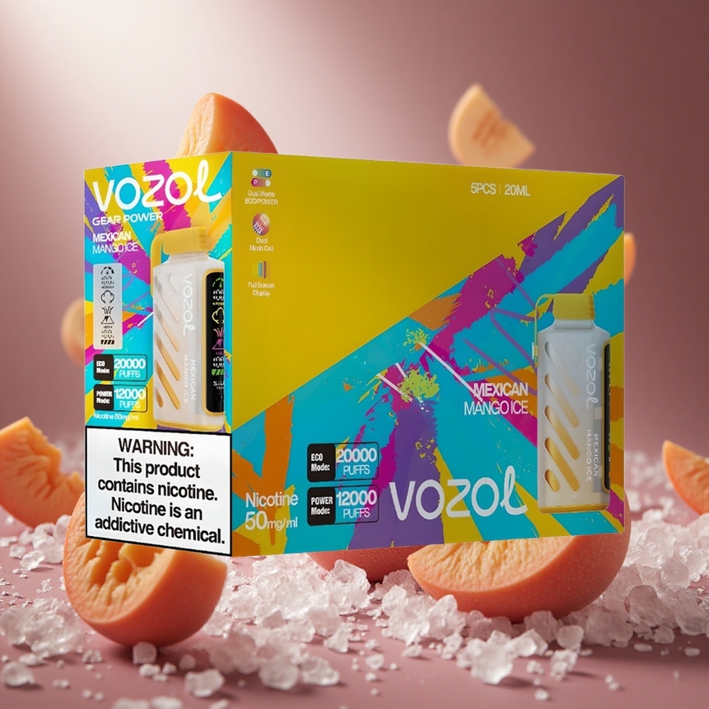 VOZOL Gear Power 20000 Puffs Mexikói Mango Jég Dual Mesh Coil hungary vape wholesale