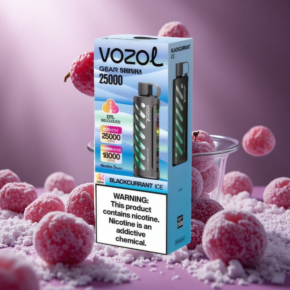 VOZOL Gear Hookah 25000 Puffs Feketeribizli Jég hungary vape wholesale