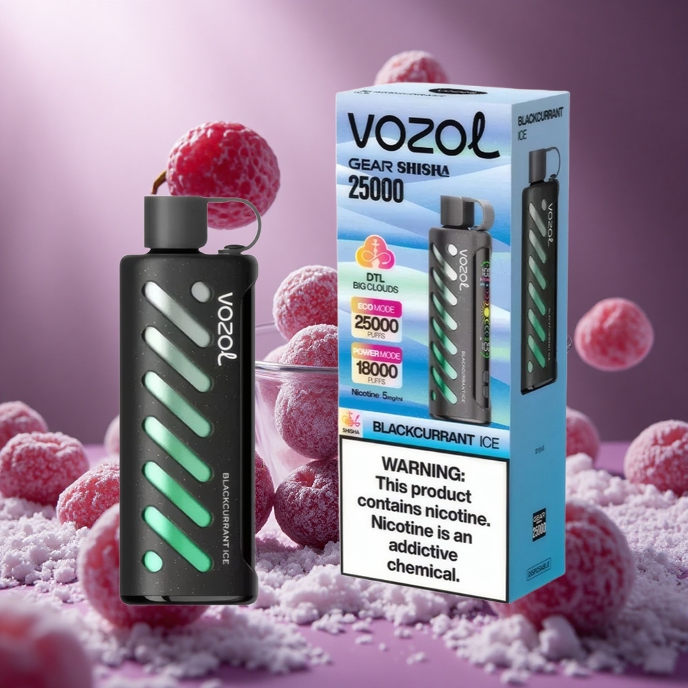 VOZOL Gear Hookah 25000 Puffs Feketeribizli Jég hungary vape wholesale
