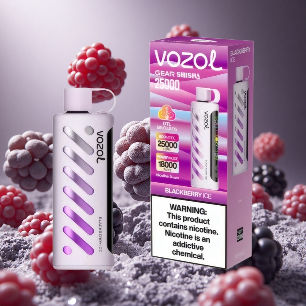 VOZOL Gear Shisha 25000 Puffs Feketeáfonya Jég hungary vape wholesale