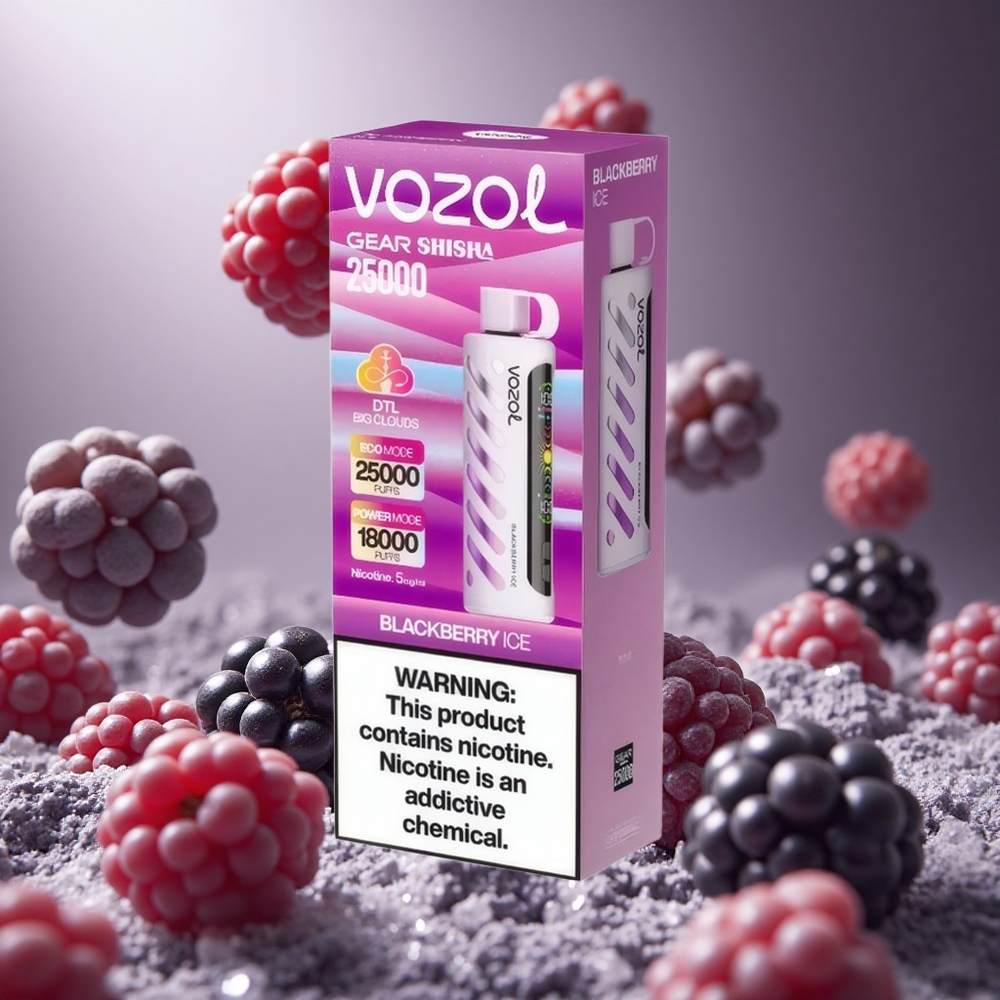 VOZOL Gear Shisha 25000 Puffs Feketeáfonya Jég hungary vape wholesale