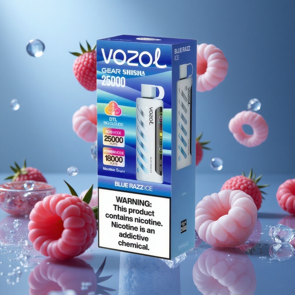 VOZOL Gear Shisha 25000 Puffs Kék Áfonya Jég hungary vape wholesale