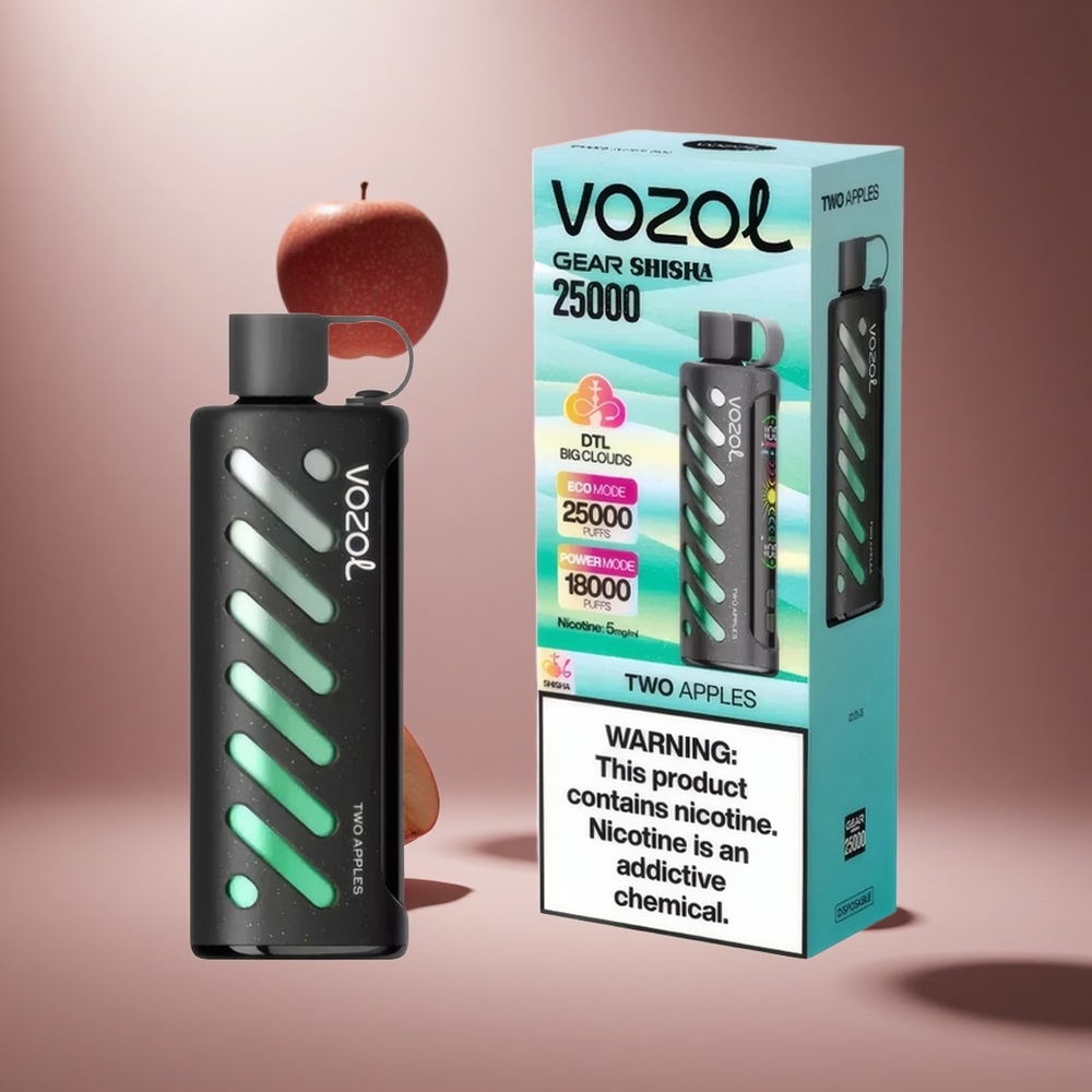 VOZOL Gear Shisha 25000 Puffs Két Alma Íz Dual Mesh Mód hungary vape wholesale