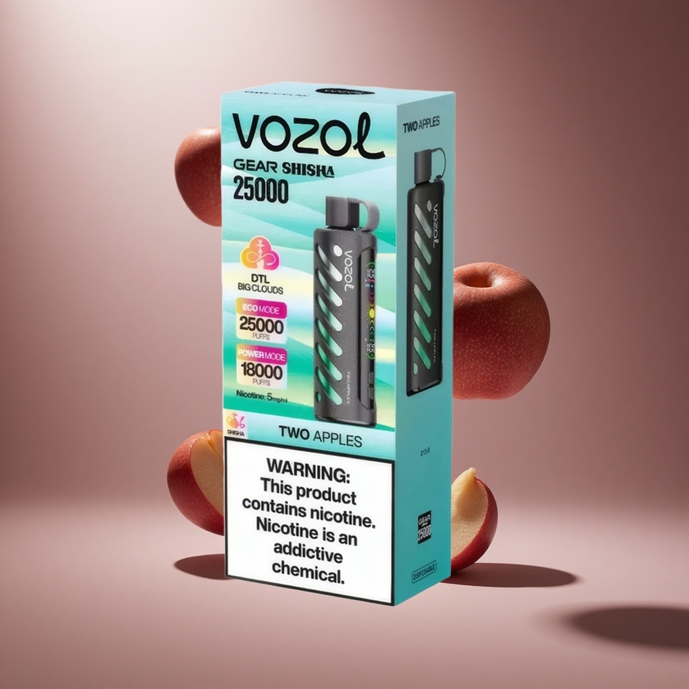 VOZOL Gear Shisha 25000 Puffs Két Alma Íz Dual Mesh Mód hungary vape wholesale