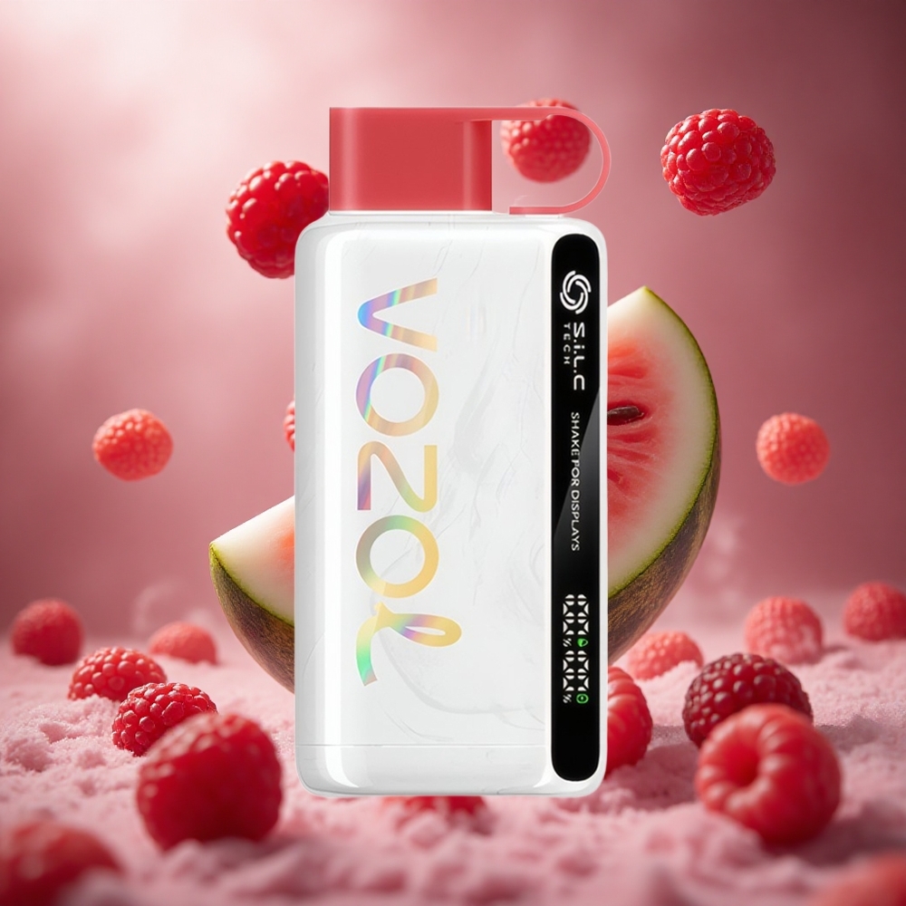 VOZOL STAR 9000/12000 Eldobható E-cigaretta Málna Görénydinnye 30%-kal gyorsabb töltéssel hungary vape wholesale