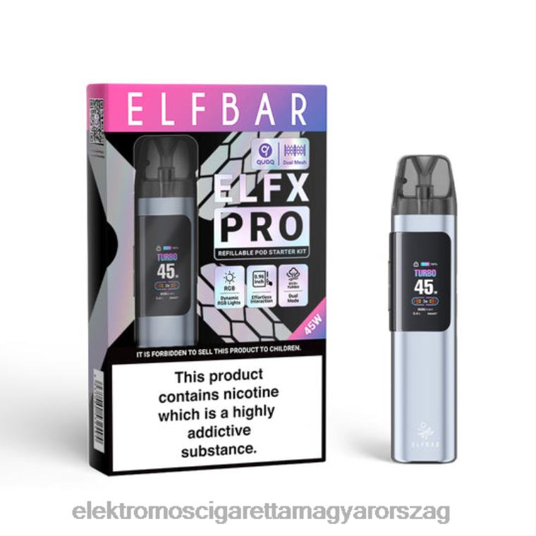 ELFBAR ELFX Pro Nyissa meg a POD -eszközt fekete 8RN2T5 Elektromos Cigaretta Repülő