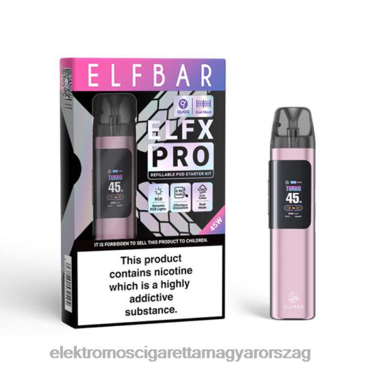 ELFBAR ELFX Pro Nyissa meg a POD -eszközt rózsaszín 8RN2T4 Vape Nagykereskedés