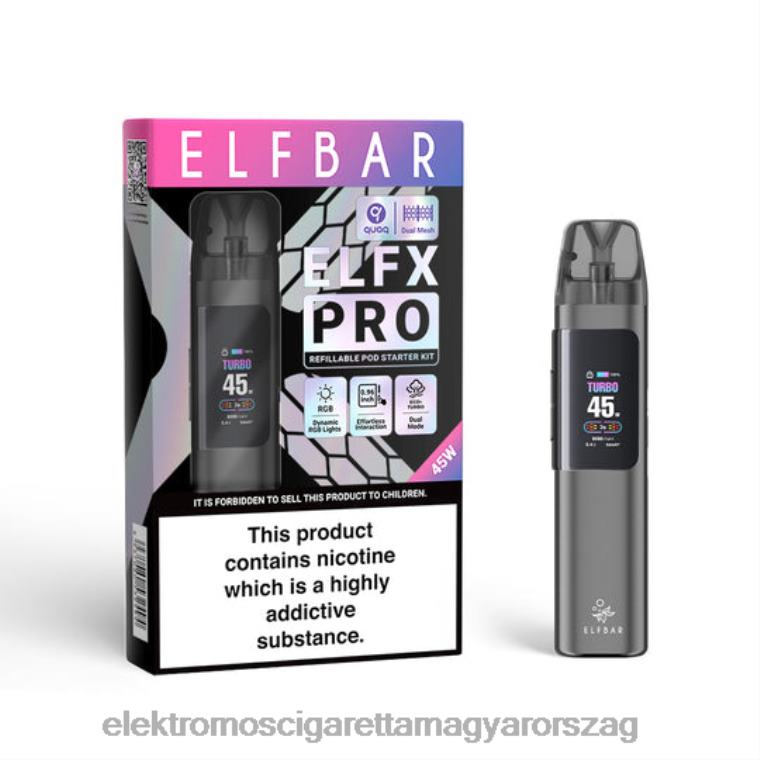 ELFBAR ELFX Pro Nyissa meg a POD -eszközt szürke 8RN2T3 Elektromos Cigaretta Liquid